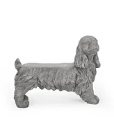 Dog Statue Bench - Garden Accent Seating