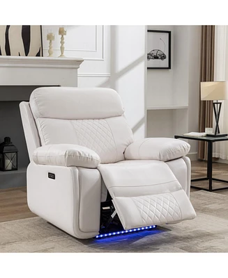 Power recliner with Led Strip White color