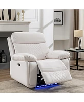 Power recliner with Led Strip White color