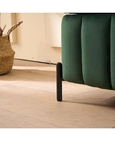 Green Velvet Storage Bench 49"