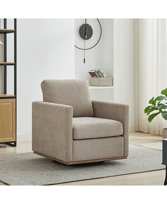 30.7" Swivel Accent Chair - Taupe