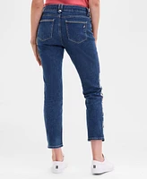 Nautica Jeans Women's Floral-Trim Straight-Leg Ankle