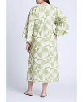 Eloquii Plus Kimono Sleeve Maxi Wrap Dress
