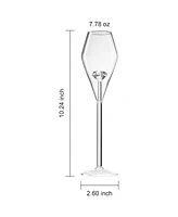 The Wine Savant Wedding Toast Champagne Flute Glasses, Set of 2