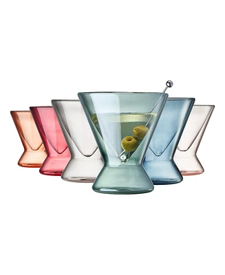 The Wine Savant Khen Classic Stemless Martini Glasses, Set of 6