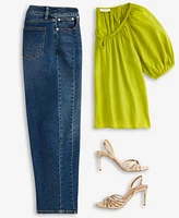 On 34th Braided Trim Short Sleeve Top Barrel Leg Jeans Lauuritaa Dress Sandals Beaded Shoulder Bag Jewelry Exclusively At Macys