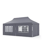 10 x 20 Feet Pop up Canopy with 6 Sidewalls Windows and Carrying Bag