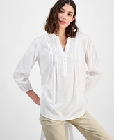 Tommy Hilfiger Women's 3/4-Sleeve Pintuck Tunic Top