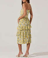 Astr the Label Women's Tiered Asymmetrical Ruffle Dress