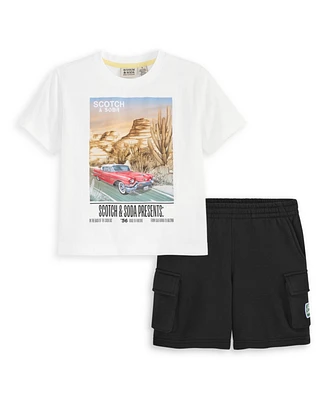Scotch & Soda Little Boys 2-Piece T-Shirt and Shorts Set