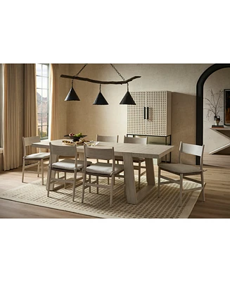 River Rock 7 Pc. Dining Set (Rectangular Table & 6 Wood Side Chairs)