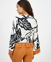 I.n.c. International Concepts Petite Printed Peplum Top