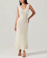 Astr the Label Women's Ainhoa Cotton Crochet-Applique Dress