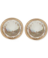 Dkny Gold-Tone Crystal Spike Stone Bezel Stud Earrings