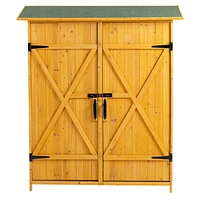 Durable 56" x 19.5" Garden Shed with Waterproof Roof and Lockable Door