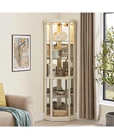 Lighted Corner Curio Cabinet for Living Room