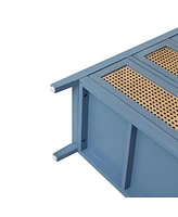 3 Drawer Cabinet,Natural rattan,American Furniture,Suitable for bedroom, living room, study