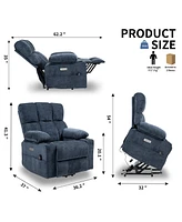 Large Power Lift Recliner with Massage and Heat for Elderly
