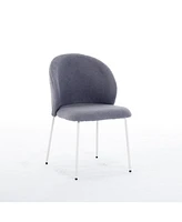 iron-footed dining chair with adjustable foot pads. Suitable for dining room, living room, study room,set of 2