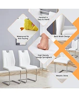 White Pu Dining Chair Set (6-Pack)