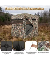 360° One Way See Through Hunting Blind Ground Blind with Portable Carrying Bag