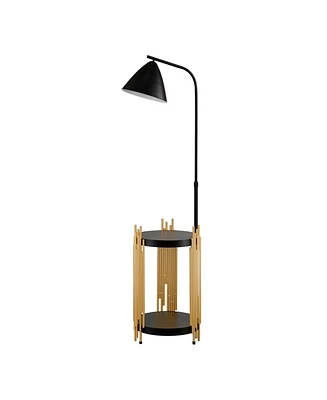 Matte Gold Floor Lamp for Living Room, Office, Reading