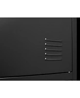 9-Door Employee Storage Locker, Metal Lockers for Office, Gym, School, and Homewith Card Slot (Black)