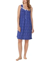 Eileen West Women's Cotton Printed Embellished Chemise