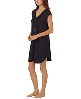 Eileen West Women's Cap-Sleeve Lace-Trim Chemise