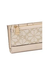 Kate Spade New York Devin Spade Flower Jacquard Small Bifold Wallet