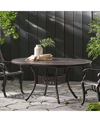 Versatile Aluminum Extendable Outdoor Dining Table for Patio