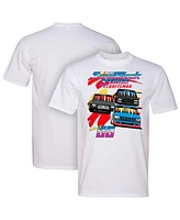 Nascar Classics Men's White Craftsmen Truck Series Retro Tri-Blend T-Shirt