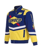 Jh Design Men's Royal/Yellow Nascar Sunoco Full-Snap Twill Uniform Jacket