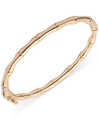 Lauren Ralph Lauren Gold-Tone Bamboo Inspired Hinged Bangle Bracelet