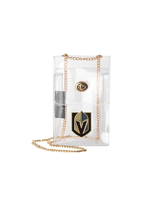 Logo Brands Vegas Golden Knights Clear Essential Crossbody Purse