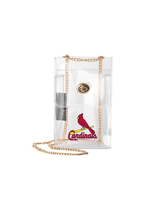 Logo Brands St. Louis Cardinals Clear Essential Crossbody Purse