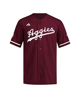 Adidas Men's Maroon Texas A&M Aggies Reversible Retro Full-Button Baseball Jersey