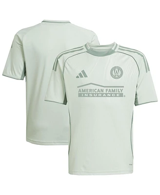 Adidas Big Boys and Girls Light Green Atlanta United Fc 2025 One Planet Pre-Match Jersey