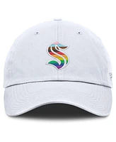 Fanatics Men's White Seattle Kraken Pride Adjustable Hat