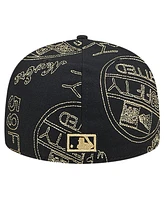 New Era Men's Black Brooklyn Dodgers 59FIFTY Day Allover Fitted Hat