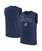 Nike Men's Navy Atlanta Braves Knockout Performance Muscle Tank Top
