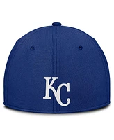 Nike Men's Gray/Royal Kansas City Royals Rise Swoosh Performance Flex Hat