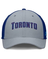 Nike Men's Gray/Royal Toronto Blue Jays Rise Swoosh Performance Flex Hat