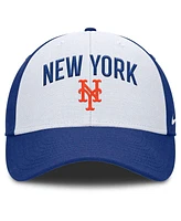 Nike Men's White/Royal New York Mets Club Performance Adjustable Hat