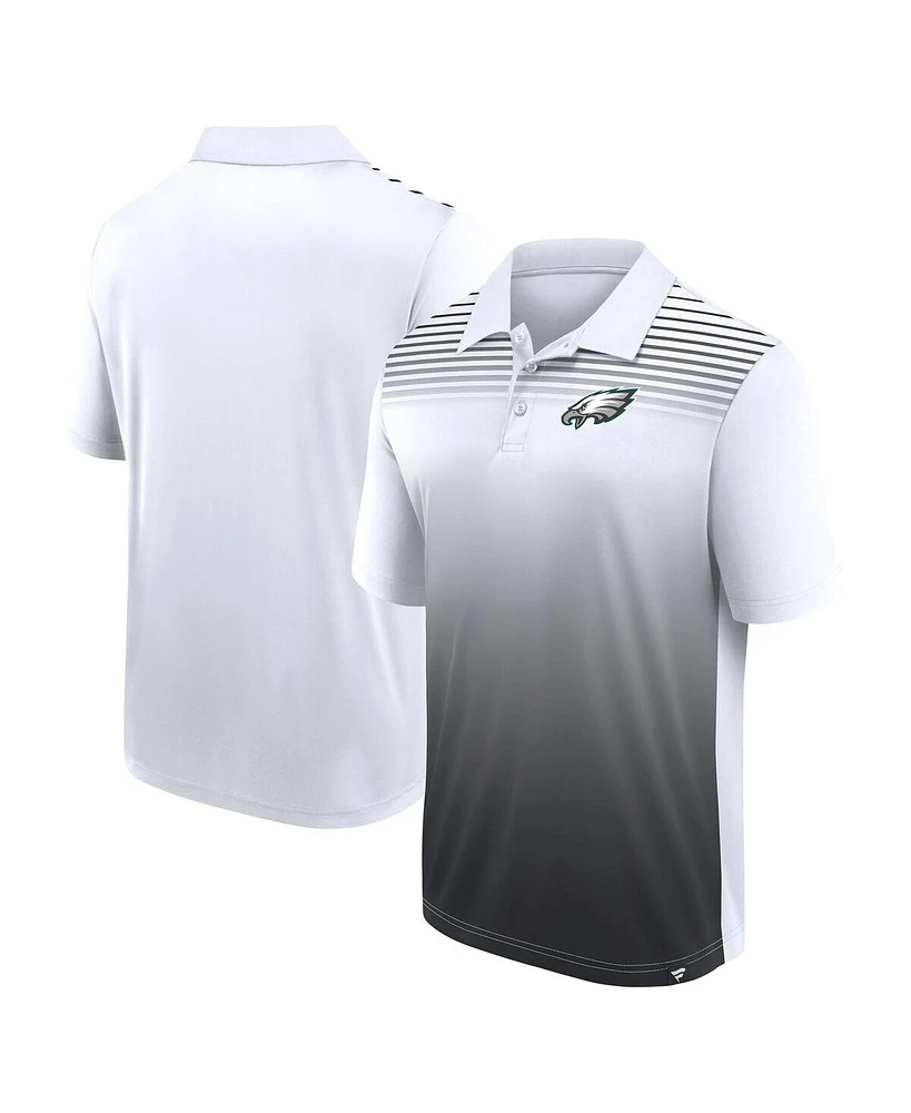Logo Athletic Men's White/Black Philadelphia Eagles Sandlot Game Polo Shirt