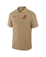 Nike Men's Tan Alabama Crimson Tide Primetime Victory Primary Logo Performance Polo Shirt