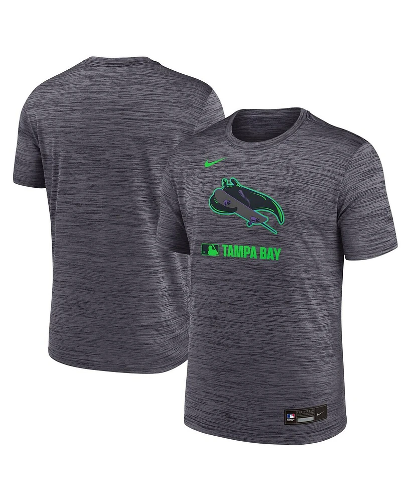 Nike Men's Black Tampa Bay Rays 2025 City Connect Authentic Collection Velocity Performance T-Shirt