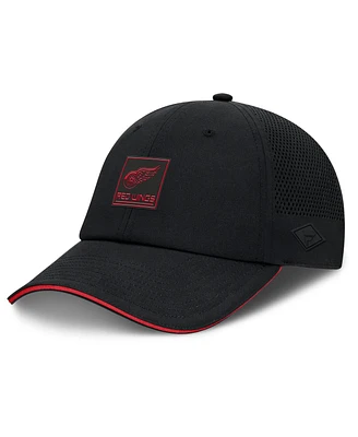 Fanatics Men's Black Detroit Red Wings Driver Adjustable Hat