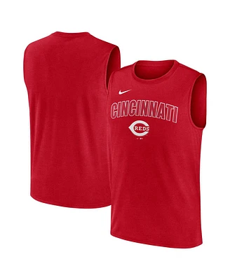 Nike Men's Red Cincinnati Reds Knockout Performance Muscle Tank Top