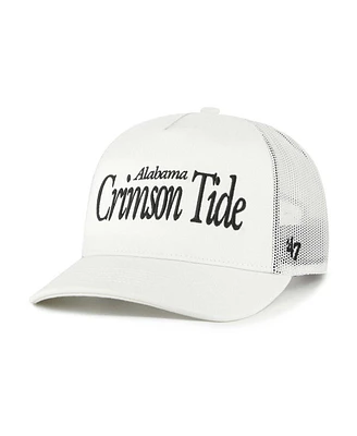 '47 Brand Men's and Women's Cream Alabama Crimson Tide Foundation Script Adjustable Trucker Hat